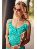 Mint summer dress with polka dots PR3212 - Online store - Boutique